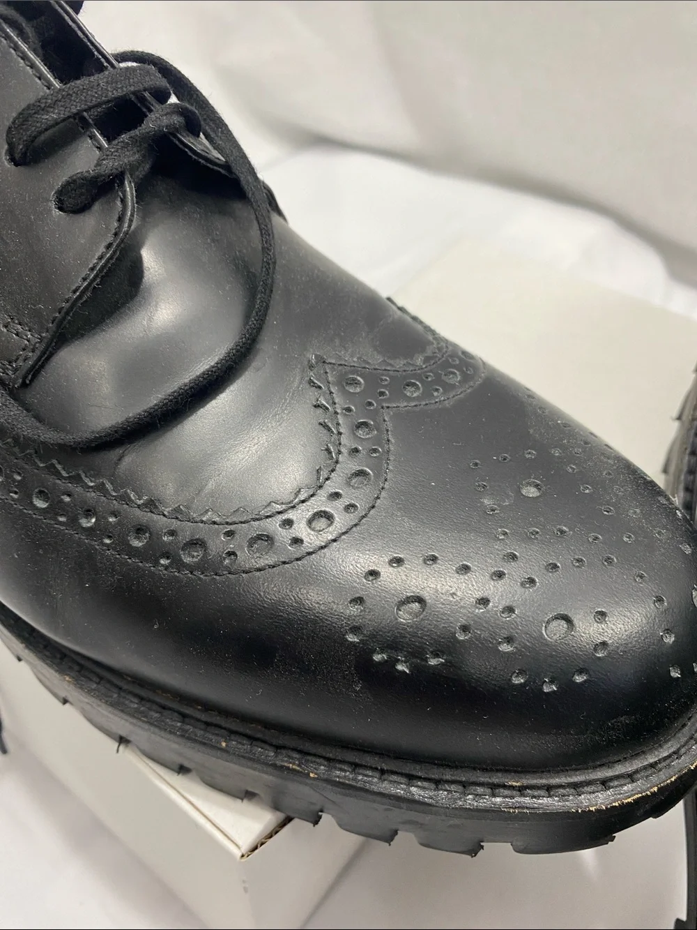Brochu Walker Black Leather Wingtip Derby Shoes